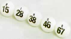 BINGO BALL- WHITE W/ 2 JUMBO #