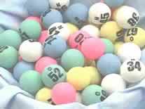 BINGO BALL- MULTI W/ 1 JUMBO #