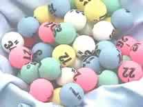 BINGO BALL- MULTI W/ 2 JUMBO #