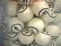 White Double Number Coated Bingo Balls - 90 Ball Set