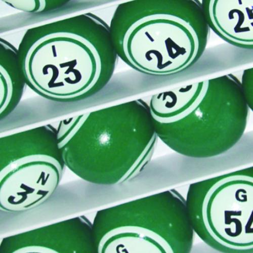 Green Double Number Bingo Balls