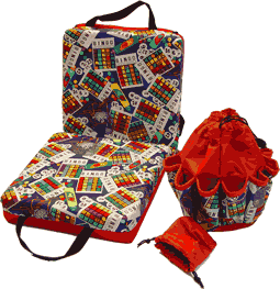 Deluxe Bingo Party Pattern Cushion And Bag Set