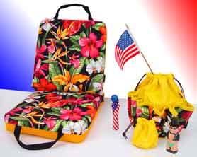 Deluxe Tropical Bingo Cushion And Bag Set