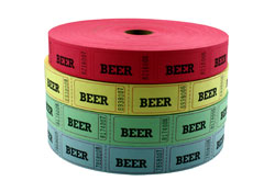 Standard Beer Drink / Bar Ticket Roll