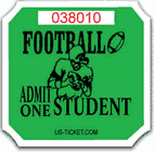Student Football Roll Ticket