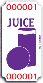 Premium Juice Drink Ticket Rolls