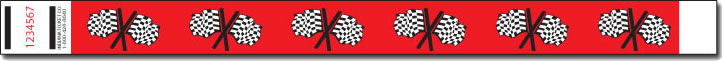 Checkered Flag Tyvek  Wristband