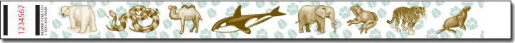 Zoo Animals Tyvek Wristband