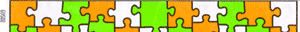 Green and Orange Puzzle Piece Tyvek Wristband