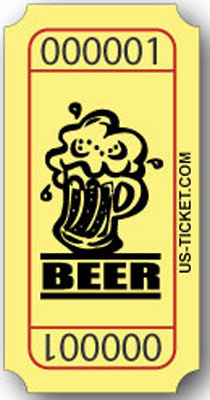 Standard Beer Drink / Bar Ticket Roll