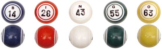 Double Number Bingo Balls