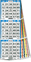 3 ON - 6 UP Bingo Paper Books