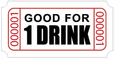 Standard Good for One Drink Ticket Rolls