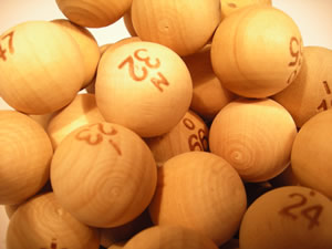 7/8 inch Wooden Bingo Balls