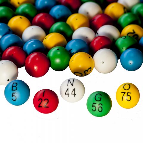 BINGO BALL- 5 COLOR PLASTIC