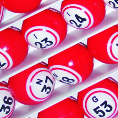 Red Double Number Bingo Balls