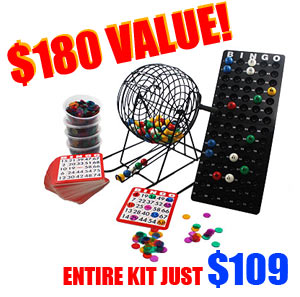 Bingo Supplies - Bingo Game Set - Bingo Cage Party Set
