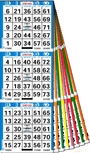 3 ON - 8 UP Bingo Paper Books