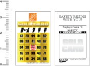 Home Depot Wallet Size SAFETY Program GOLD Card