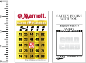 Marriott Wallet Size SAFETY Program GOLD Card