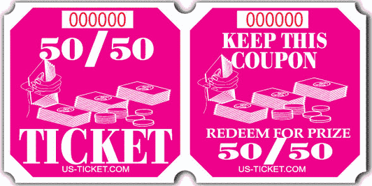 50 50 Raffle Ticket Roll
